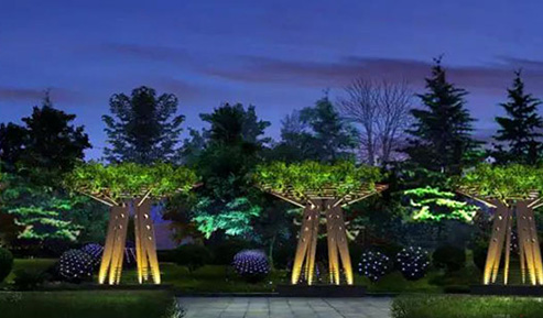 景觀照明中泛光燈、射燈、埋地燈的應用