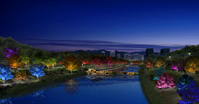 綠植照明效果圖